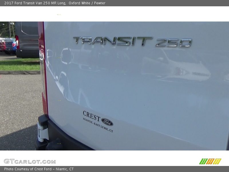 Oxford White / Pewter 2017 Ford Transit Van 250 MR Long