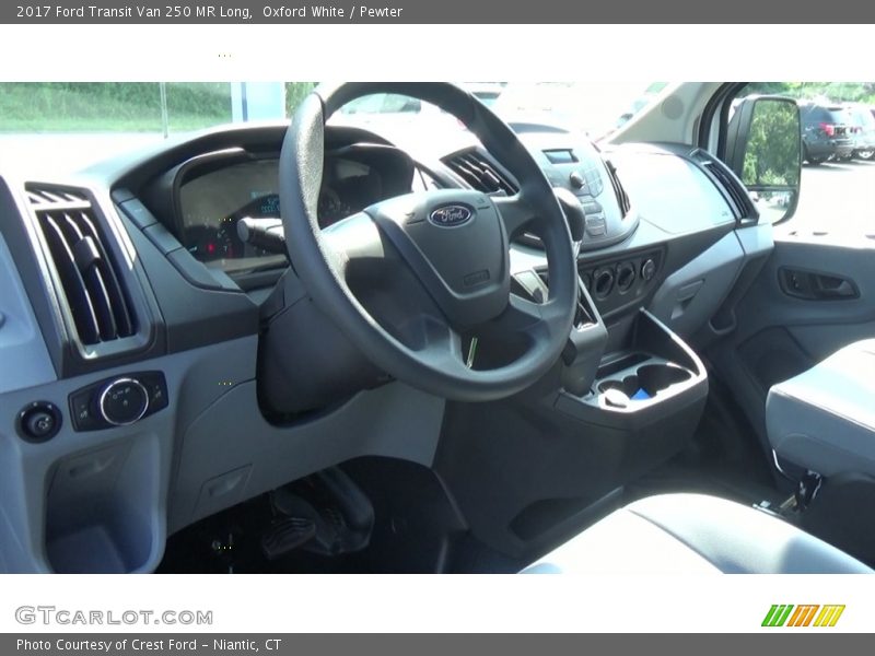 Oxford White / Pewter 2017 Ford Transit Van 250 MR Long