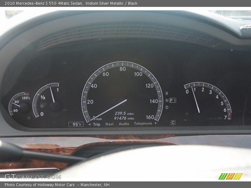 Iridium Silver Metallic / Black 2010 Mercedes-Benz S 550 4Matic Sedan