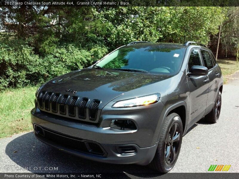 Granite Crystal Metallic / Black 2017 Jeep Cherokee Sport Altitude 4x4