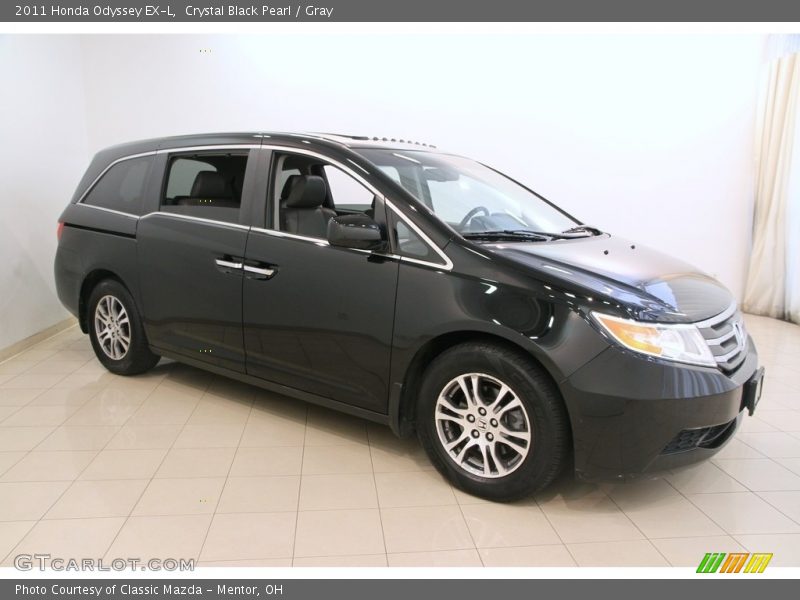 Crystal Black Pearl / Gray 2011 Honda Odyssey EX-L