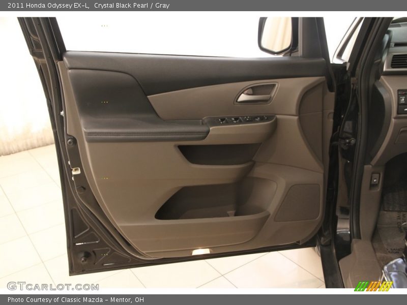 Crystal Black Pearl / Gray 2011 Honda Odyssey EX-L