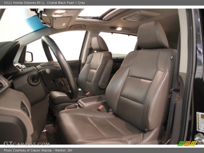 Crystal Black Pearl / Gray 2011 Honda Odyssey EX-L