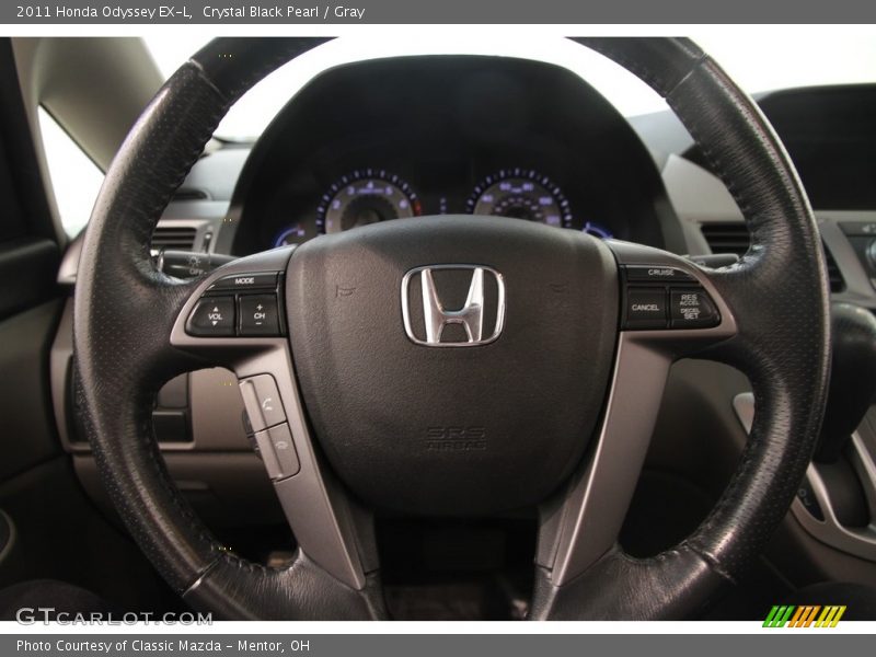 Crystal Black Pearl / Gray 2011 Honda Odyssey EX-L