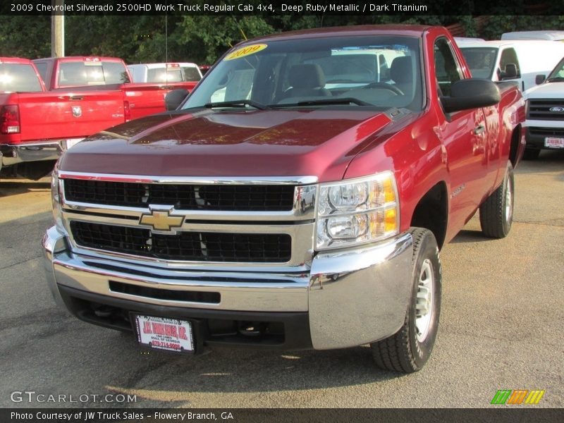 Deep Ruby Metallic / Dark Titanium 2009 Chevrolet Silverado 2500HD Work Truck Regular Cab 4x4