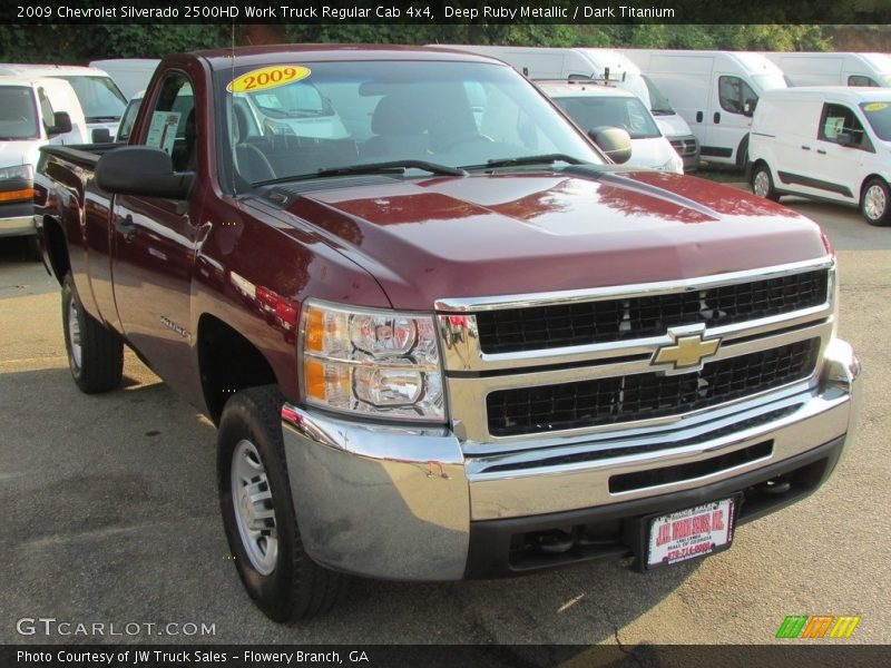 Deep Ruby Metallic / Dark Titanium 2009 Chevrolet Silverado 2500HD Work Truck Regular Cab 4x4