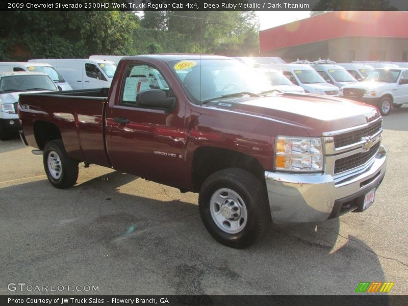 Deep Ruby Metallic / Dark Titanium 2009 Chevrolet Silverado 2500HD Work Truck Regular Cab 4x4
