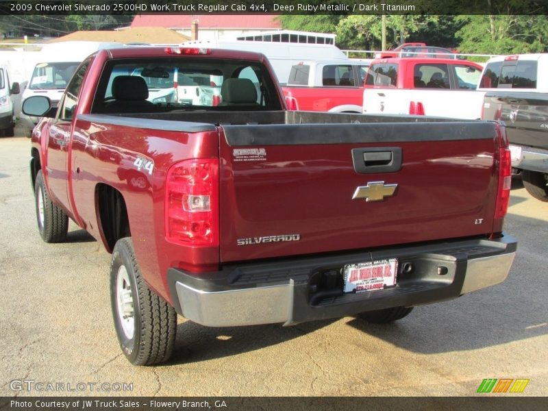 Deep Ruby Metallic / Dark Titanium 2009 Chevrolet Silverado 2500HD Work Truck Regular Cab 4x4