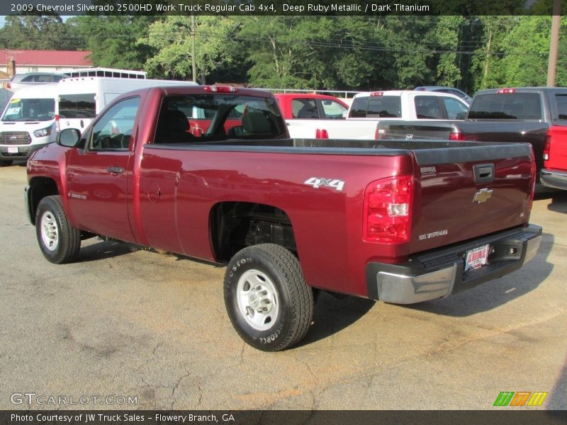 Deep Ruby Metallic / Dark Titanium 2009 Chevrolet Silverado 2500HD Work Truck Regular Cab 4x4