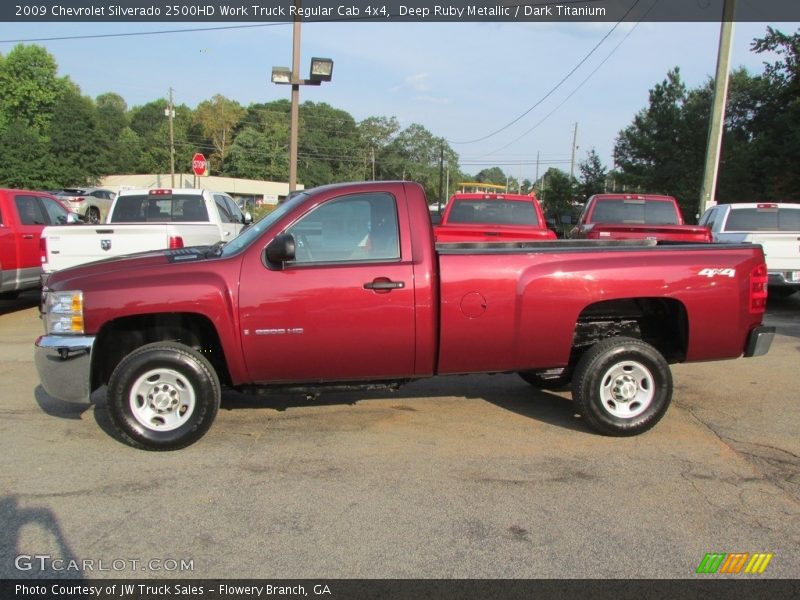 Deep Ruby Metallic / Dark Titanium 2009 Chevrolet Silverado 2500HD Work Truck Regular Cab 4x4