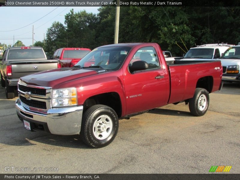Deep Ruby Metallic / Dark Titanium 2009 Chevrolet Silverado 2500HD Work Truck Regular Cab 4x4