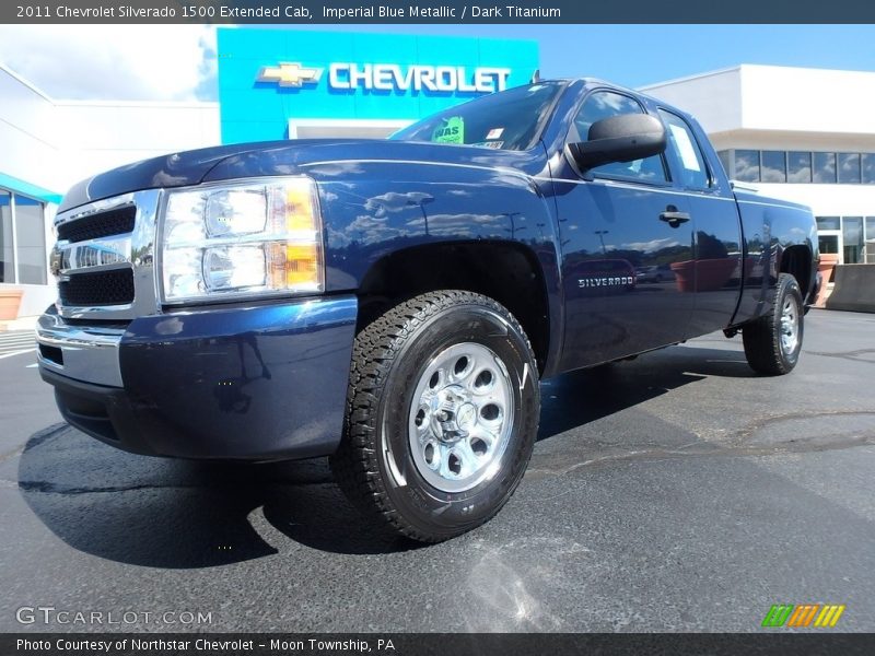Imperial Blue Metallic / Dark Titanium 2011 Chevrolet Silverado 1500 Extended Cab