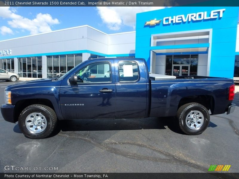 Imperial Blue Metallic / Dark Titanium 2011 Chevrolet Silverado 1500 Extended Cab