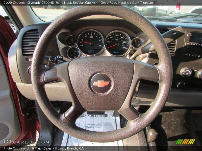 Deep Ruby Metallic / Dark Titanium 2009 Chevrolet Silverado 2500HD Work Truck Regular Cab 4x4