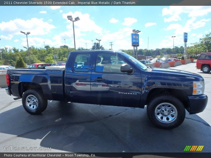Imperial Blue Metallic / Dark Titanium 2011 Chevrolet Silverado 1500 Extended Cab