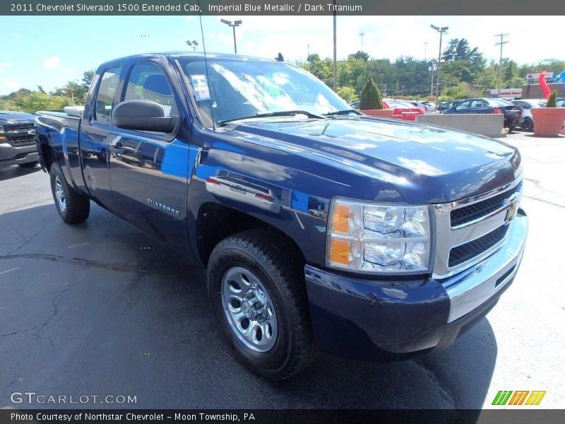 Imperial Blue Metallic / Dark Titanium 2011 Chevrolet Silverado 1500 Extended Cab