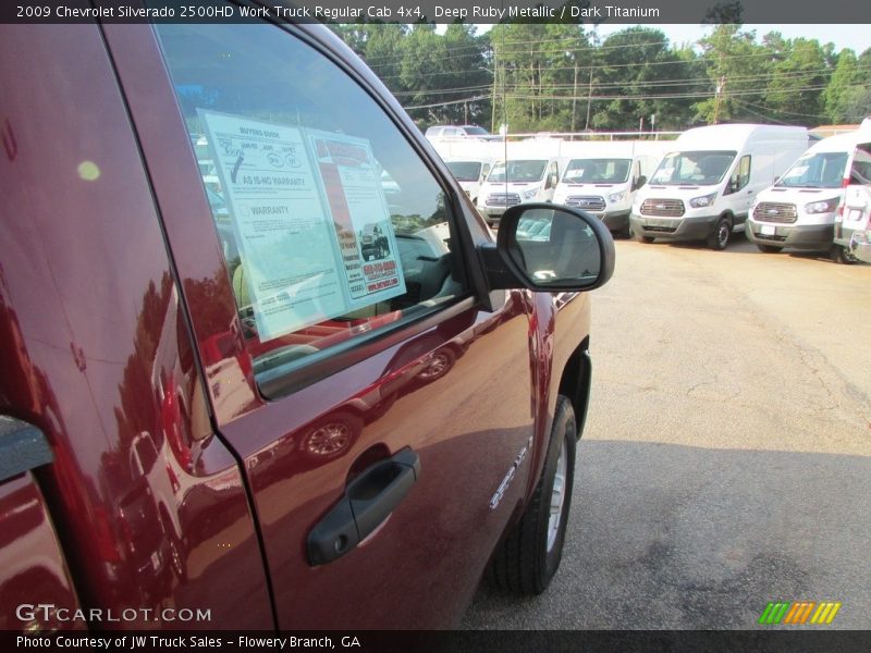Deep Ruby Metallic / Dark Titanium 2009 Chevrolet Silverado 2500HD Work Truck Regular Cab 4x4