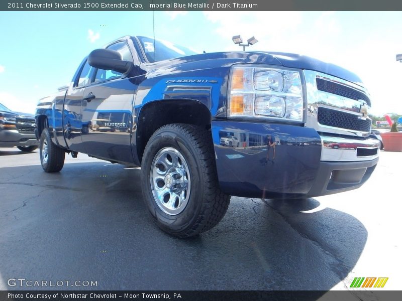 Imperial Blue Metallic / Dark Titanium 2011 Chevrolet Silverado 1500 Extended Cab