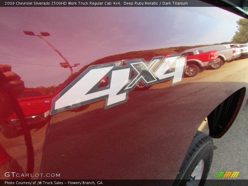 Deep Ruby Metallic / Dark Titanium 2009 Chevrolet Silverado 2500HD Work Truck Regular Cab 4x4