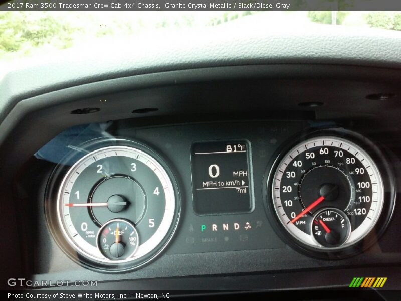 Granite Crystal Metallic / Black/Diesel Gray 2017 Ram 3500 Tradesman Crew Cab 4x4 Chassis