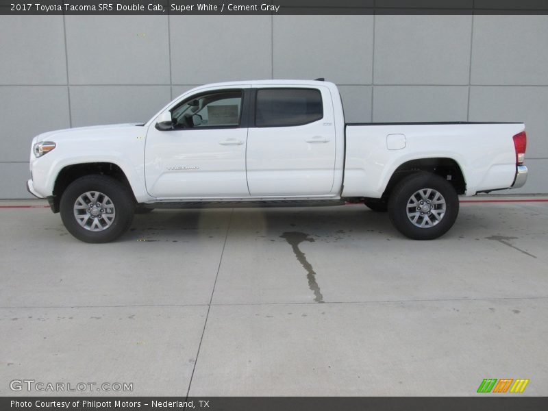 Super White / Cement Gray 2017 Toyota Tacoma SR5 Double Cab