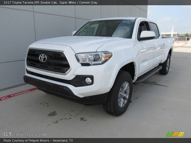 Super White / Cement Gray 2017 Toyota Tacoma SR5 Double Cab