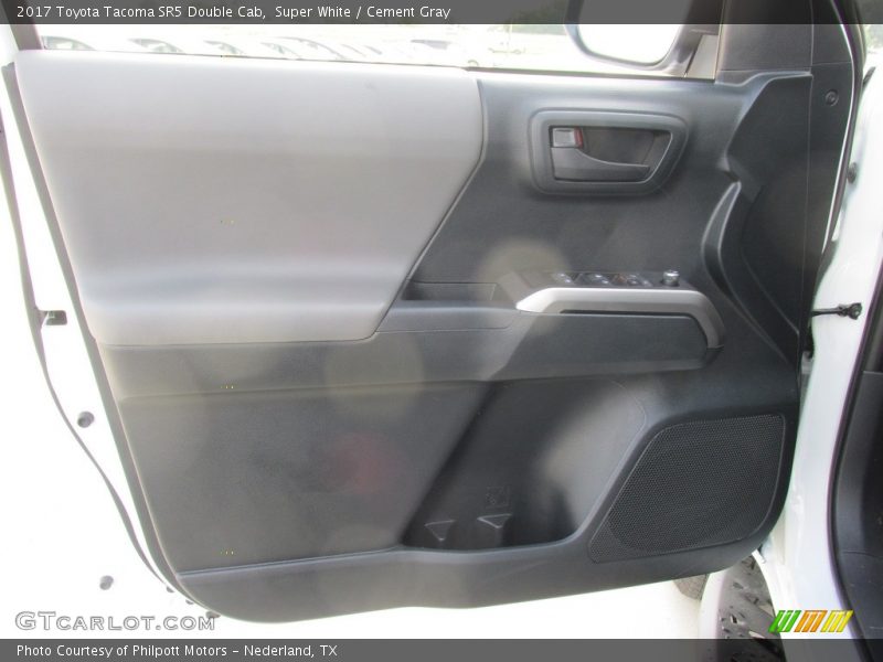 Super White / Cement Gray 2017 Toyota Tacoma SR5 Double Cab
