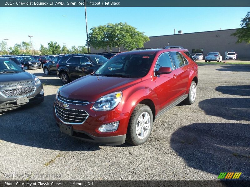 Siren Red Tintcoat / Jet Black 2017 Chevrolet Equinox LT AWD