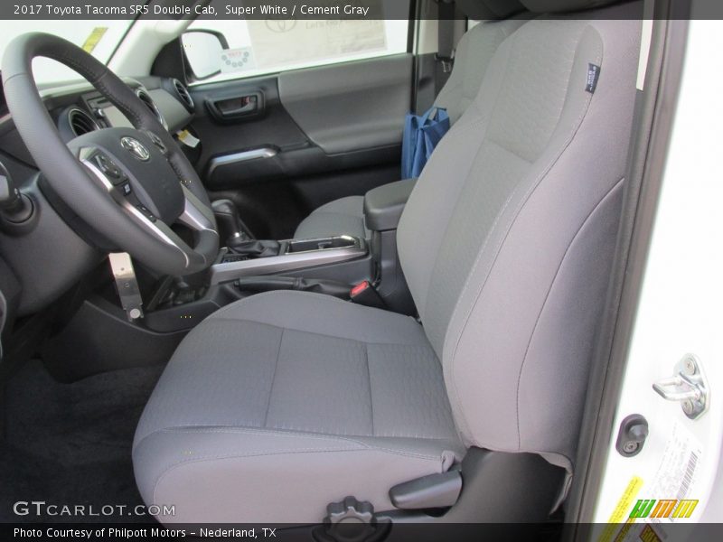 Super White / Cement Gray 2017 Toyota Tacoma SR5 Double Cab