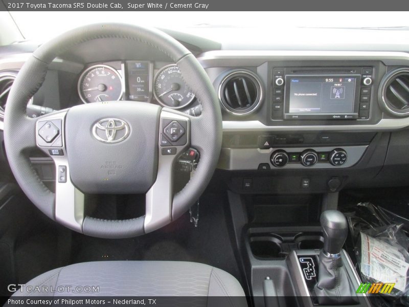 Super White / Cement Gray 2017 Toyota Tacoma SR5 Double Cab