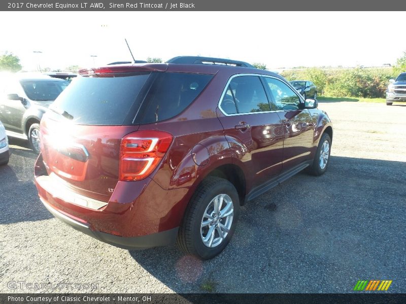 Siren Red Tintcoat / Jet Black 2017 Chevrolet Equinox LT AWD