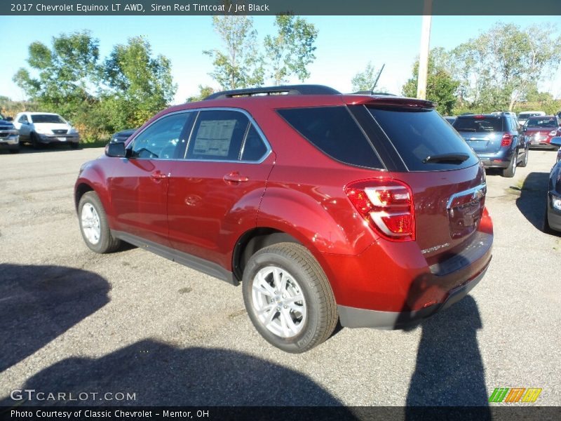 Siren Red Tintcoat / Jet Black 2017 Chevrolet Equinox LT AWD
