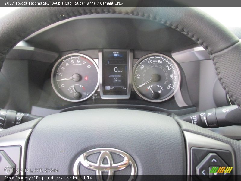 Super White / Cement Gray 2017 Toyota Tacoma SR5 Double Cab