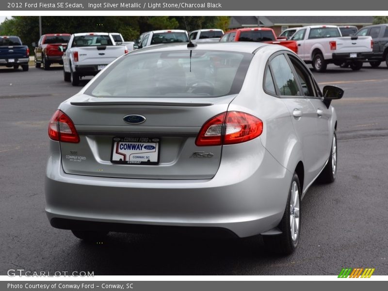Ingot Silver Metallic / Light Stone/Charcoal Black 2012 Ford Fiesta SE Sedan
