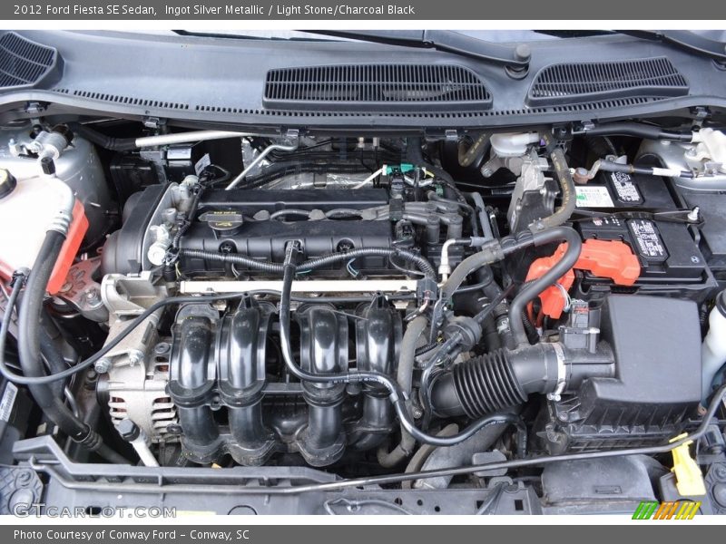 Ingot Silver Metallic / Light Stone/Charcoal Black 2012 Ford Fiesta SE Sedan