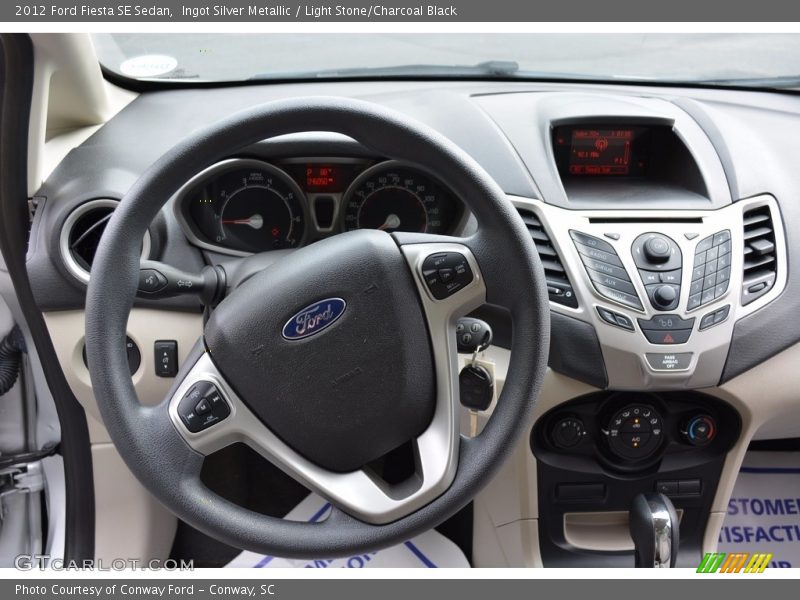 Ingot Silver Metallic / Light Stone/Charcoal Black 2012 Ford Fiesta SE Sedan