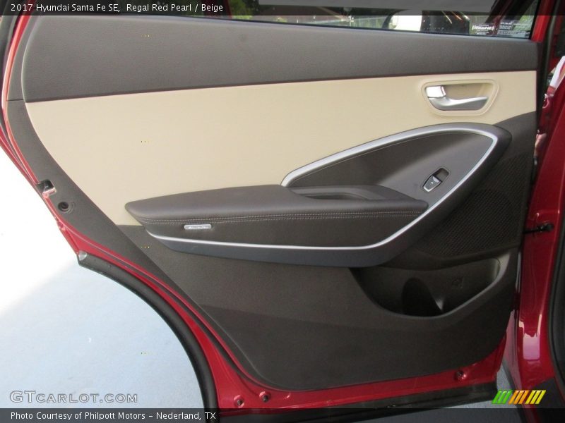 Regal Red Pearl / Beige 2017 Hyundai Santa Fe SE