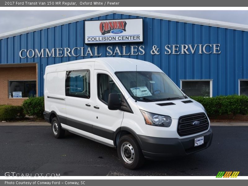Oxford White / Pewter 2017 Ford Transit Van 150 MR Regular
