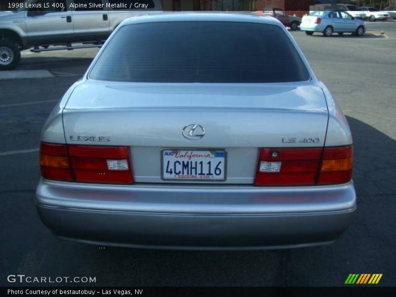 Alpine Silver Metallic / Gray 1998 Lexus LS 400