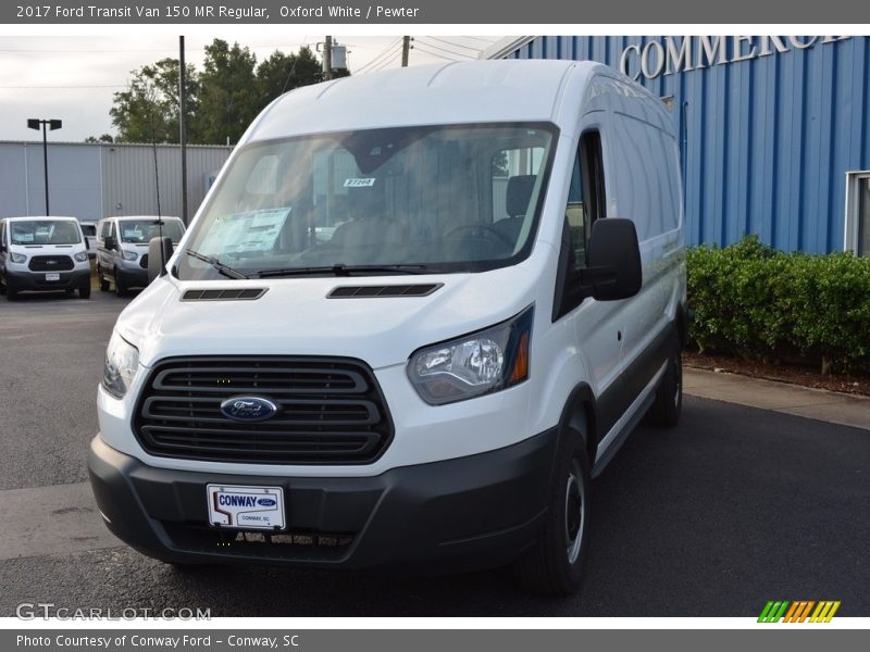 Oxford White / Pewter 2017 Ford Transit Van 150 MR Regular