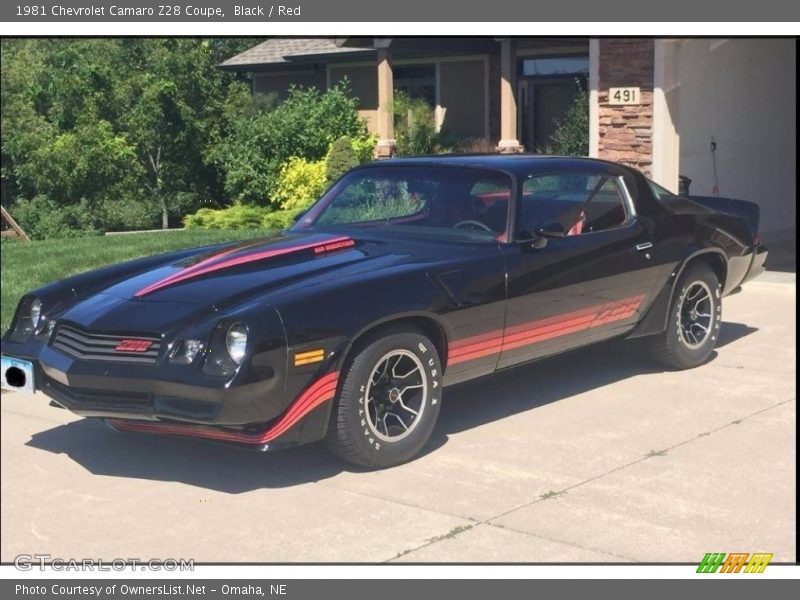 Black / Red 1981 Chevrolet Camaro Z28 Coupe