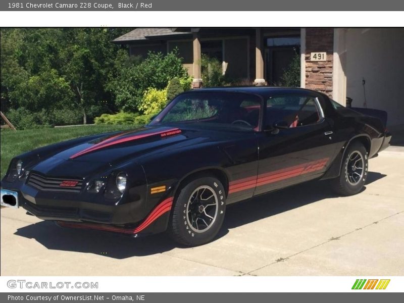 Black / Red 1981 Chevrolet Camaro Z28 Coupe