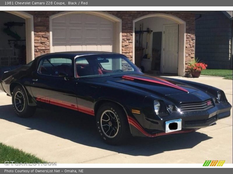 Black / Red 1981 Chevrolet Camaro Z28 Coupe