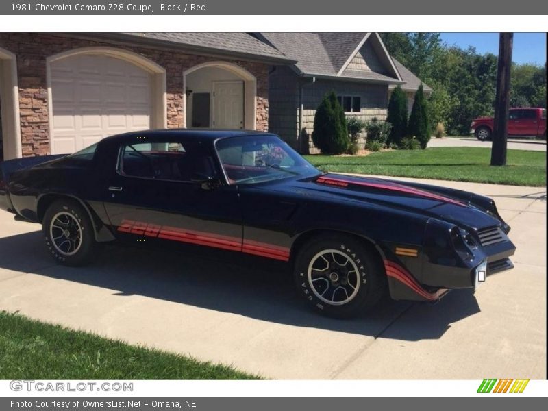 Black / Red 1981 Chevrolet Camaro Z28 Coupe