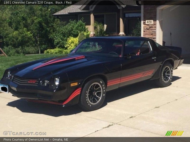 Black / Red 1981 Chevrolet Camaro Z28 Coupe