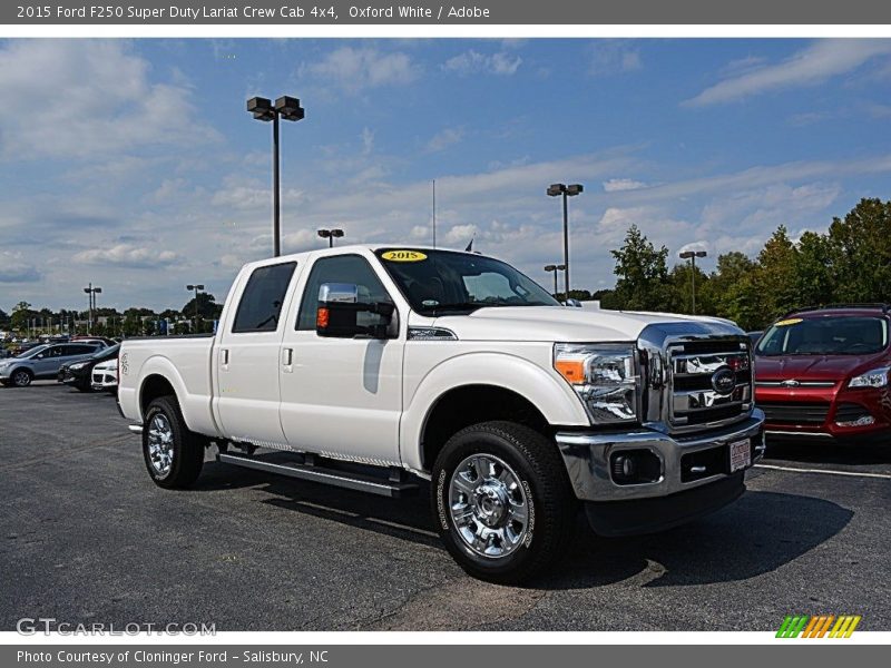 Oxford White / Adobe 2015 Ford F250 Super Duty Lariat Crew Cab 4x4