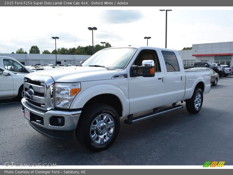 Oxford White / Adobe 2015 Ford F250 Super Duty Lariat Crew Cab 4x4