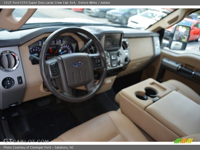 Oxford White / Adobe 2015 Ford F250 Super Duty Lariat Crew Cab 4x4