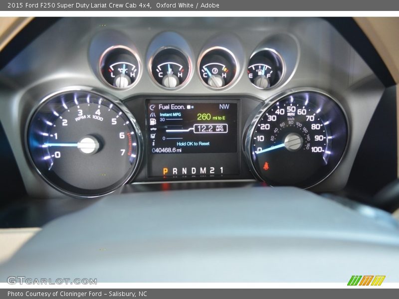 Oxford White / Adobe 2015 Ford F250 Super Duty Lariat Crew Cab 4x4
