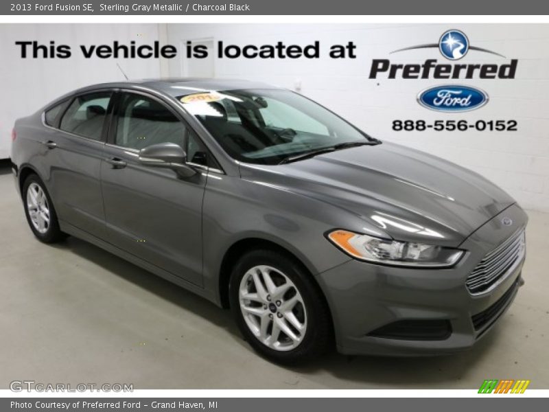 Sterling Gray Metallic / Charcoal Black 2013 Ford Fusion SE